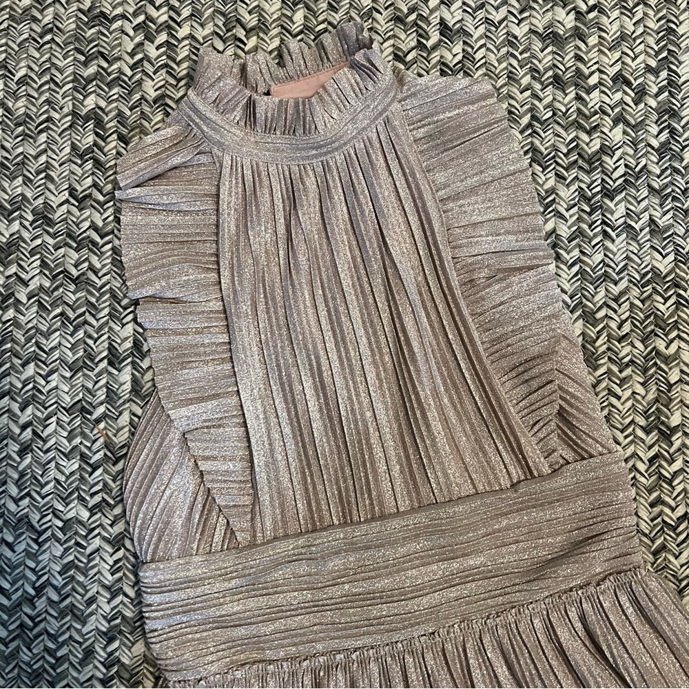 Free People Pleated Shine Fit & Flare Mini Dress - Picture 8 of 12